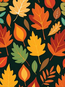 Превью обои листья, осень, разноцветный, арт