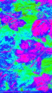 Превью обои листья, пятна, разноцветный, яркий, абстракция
