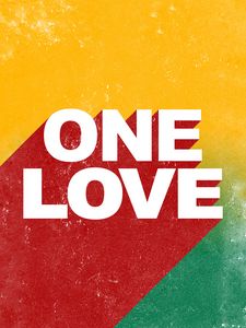 Превью обои любовь, надпись, постер, арт, one love