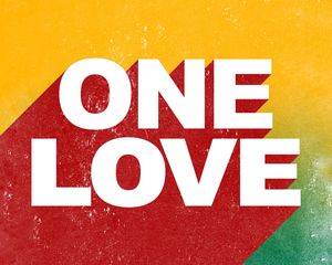 Превью обои любовь, надпись, постер, арт, one love