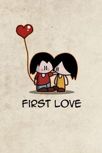Превью обои любовь, пара, влюбленные, первый, шарик