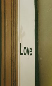 Превью обои любовь, слово, надпись, стена