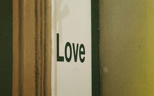 Превью обои любовь, слово, надпись, стена