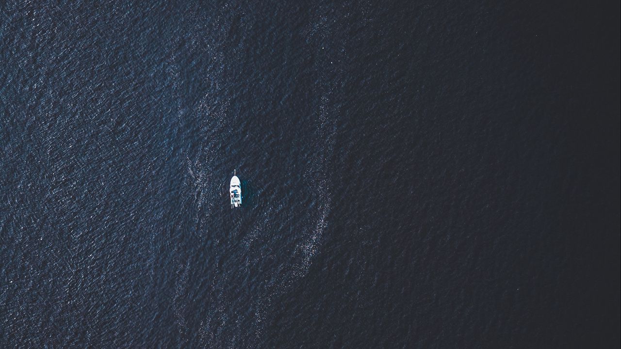 Обои лодка, лодки, море, вид сверху