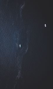 Превью обои лодка, лодки, море, вид сверху