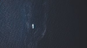Превью обои лодка, лодки, море, вид сверху