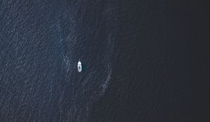 Превью обои лодка, лодки, море, вид сверху