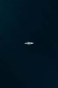 Превью обои лодка, море, вид сверху, минимализм