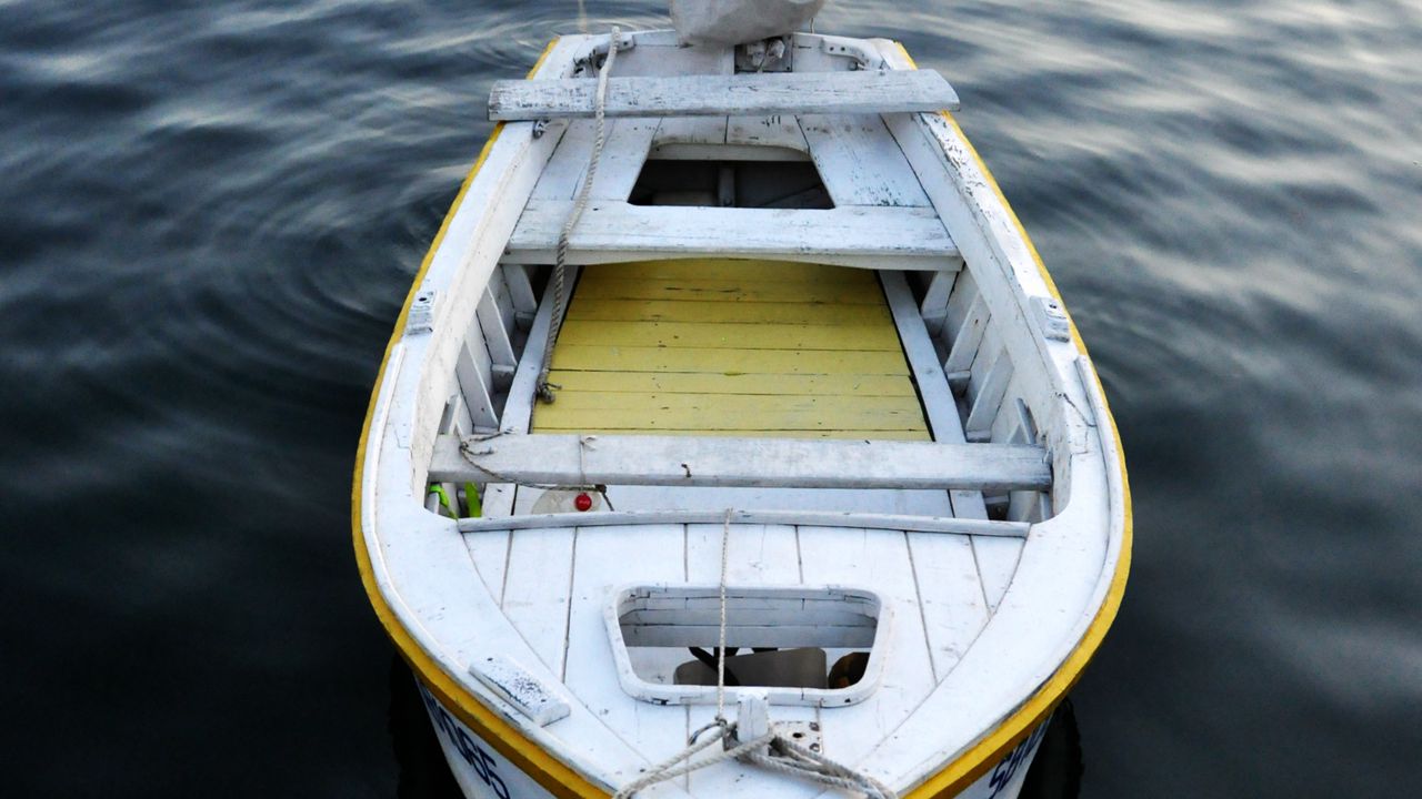 Обои лодка, море, вода