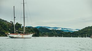 Превью обои лодка, река, море
