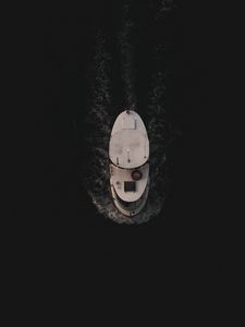 Превью обои лодка, вода, вид сверху