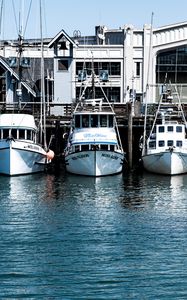 Превью обои лодки, море, порт