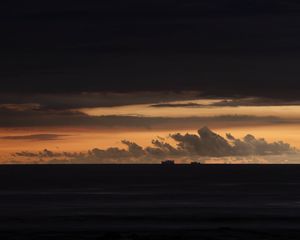Превью обои лодки, море, закат