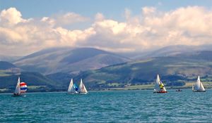 Превью обои лодки, парусы, море