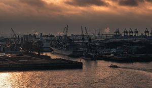 Превью обои лодки, порт, пирс, море