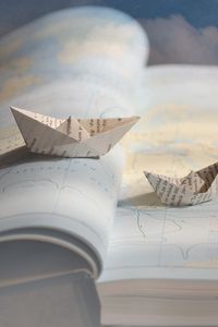 Превью обои лодочки, корабли, бумага, оригами