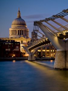 Превью обои лондон, мост, здания, ночь