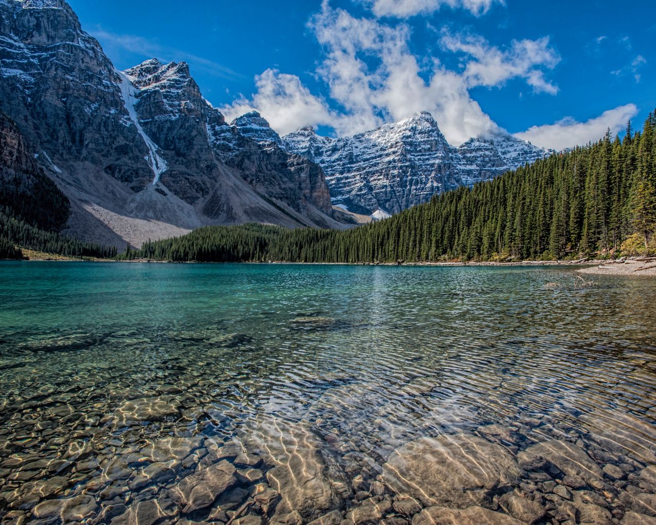 Скачать 1280x1024 луиз, озеро, горы, канада обои, картинки стандарт 5:4 Канада Обои