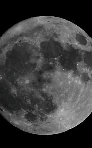 Превью обои луна, космос, ночь, полнолуние, кратеры