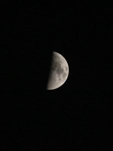 Превью обои луна, космос, тень, темный