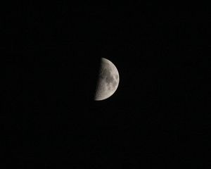 Превью обои луна, космос, тень, темный
