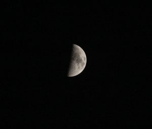 Превью обои луна, космос, тень, темный