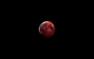 Превью обои луна, красный, темный, космос, астрономия