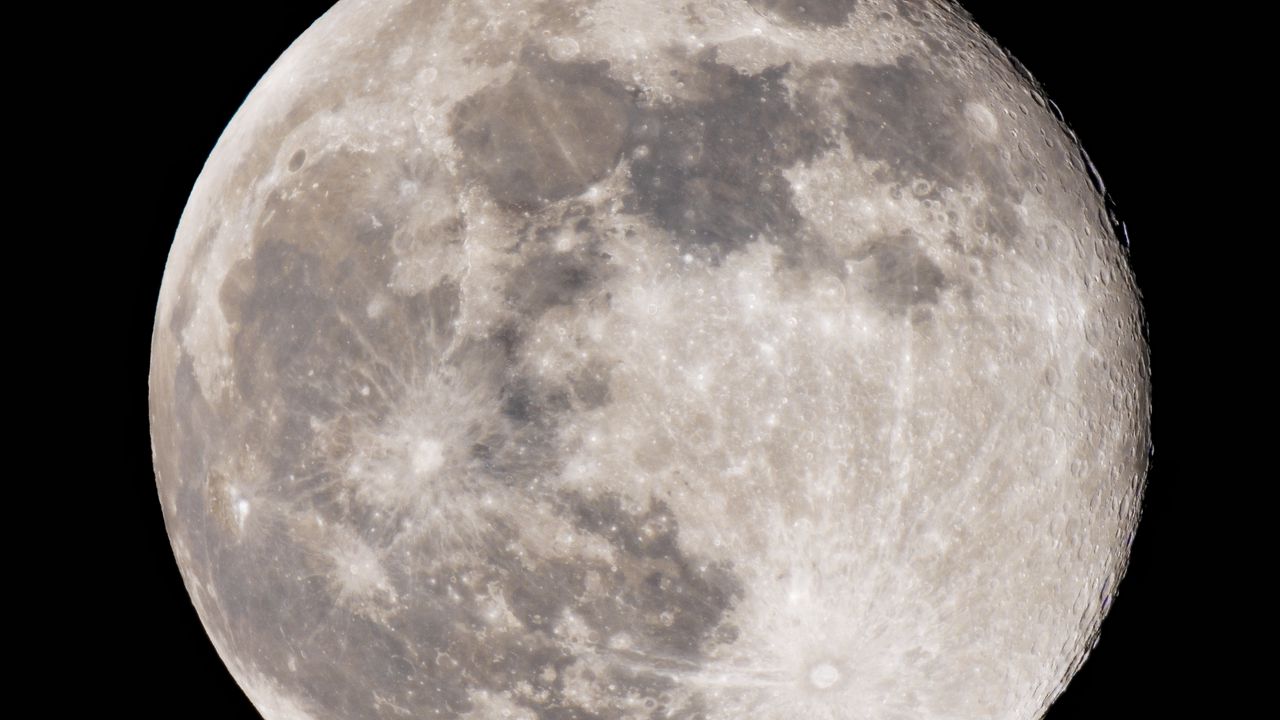 Обои луна, кратеры, черный, ночь