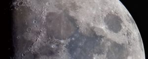 Превью обои луна, кратеры, космос, серый