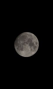 Превью обои луна, кратеры, пятна, ночь, полнолуние