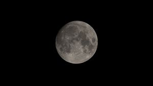 Превью обои луна, кратеры, пятна, ночь, полнолуние