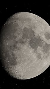 Превью обои луна, кратеры, планета, космос, звезды