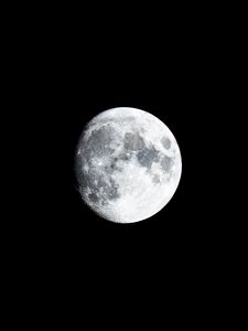 Превью обои луна, кратеры, планета, темнота, ночь
