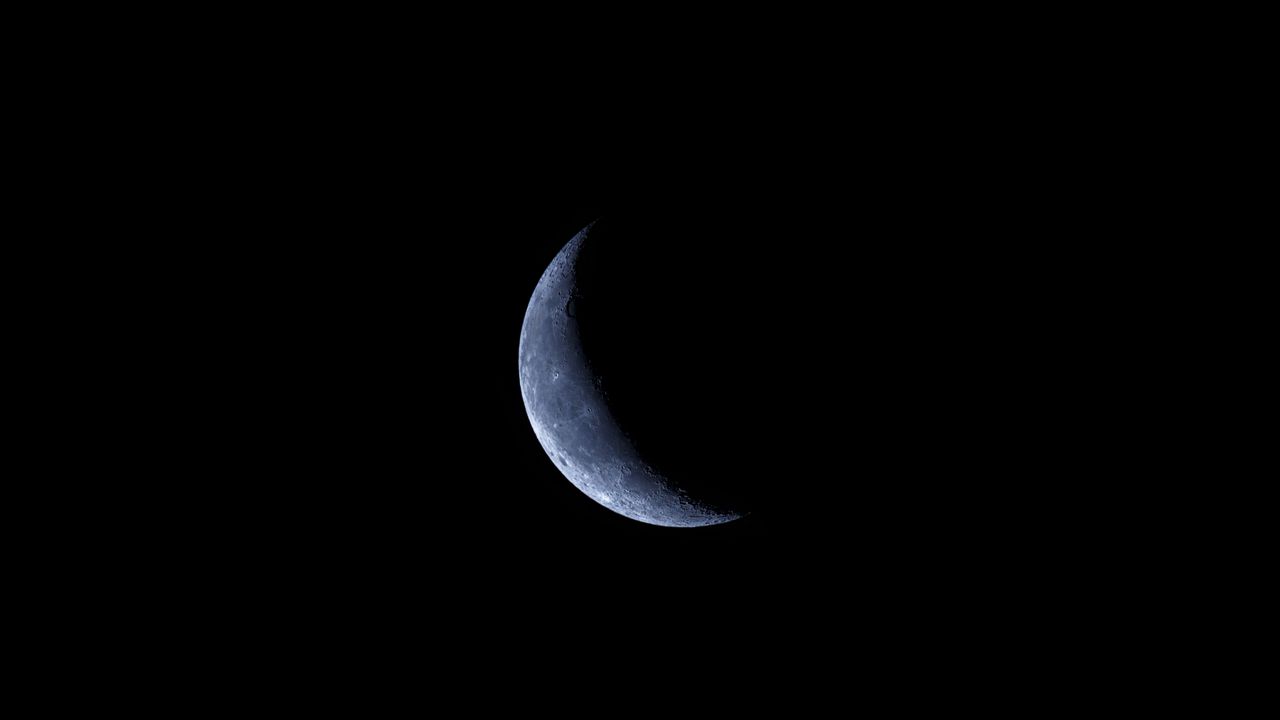 Обои луна, кратеры, тень, черный, ночь