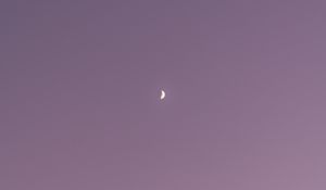 Превью обои луна, небо, минимализм, фиолетовый