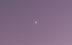 Превью обои луна, небо, минимализм, фиолетовый