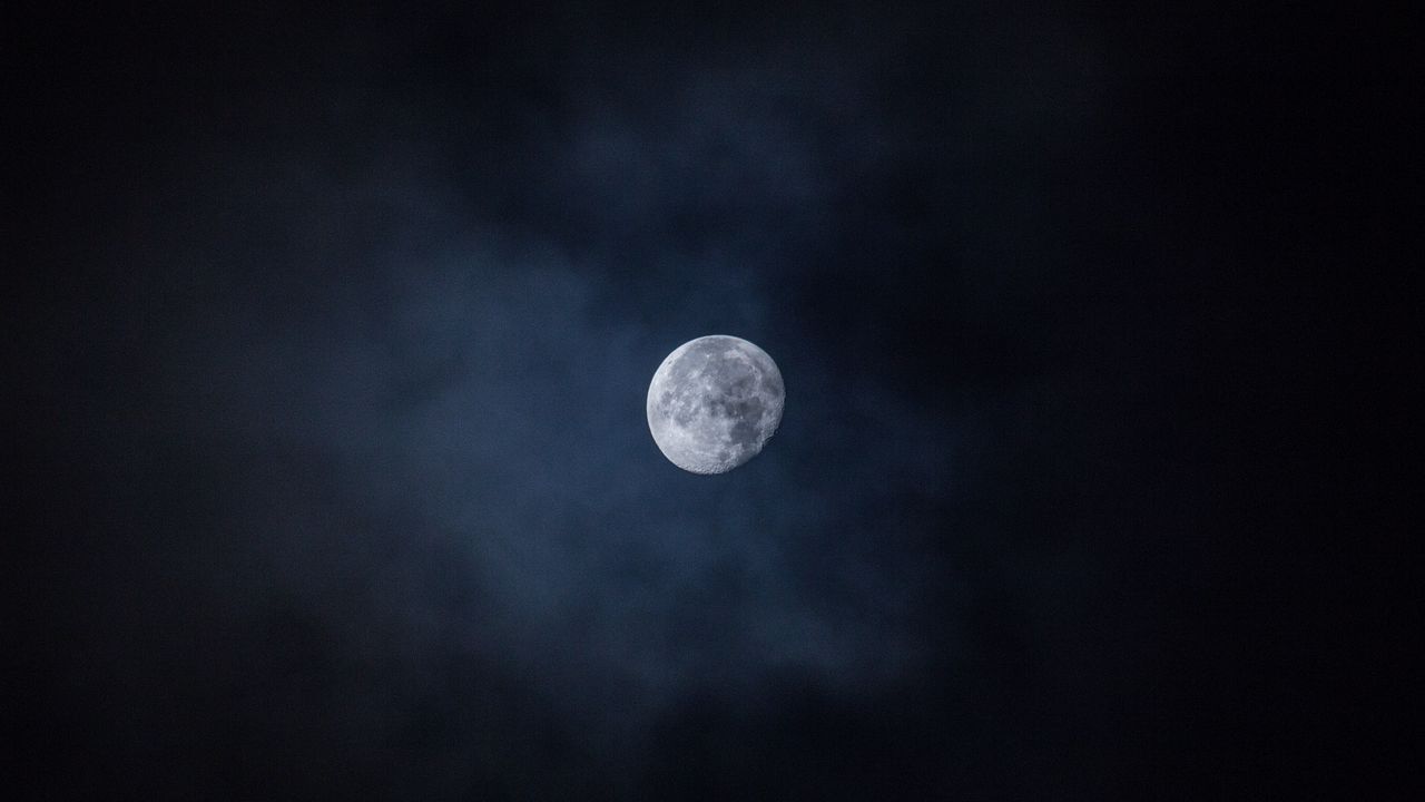 Обои луна, небо, ночь, космос