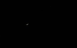 Превью обои луна, небо, ночь, минимализм, черный