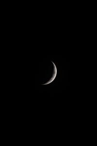 Превью обои луна, небо, ночь, черный, минимализм