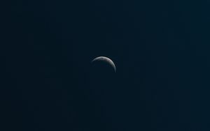 Превью обои луна, небо, ночь, темный, минимализм