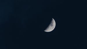 Превью обои луна, небо, ночь, темнота