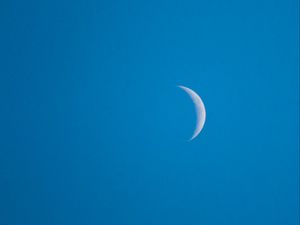 Превью обои луна, небо, ночь, синий