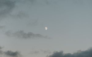 Превью обои луна, небо, облака, закат