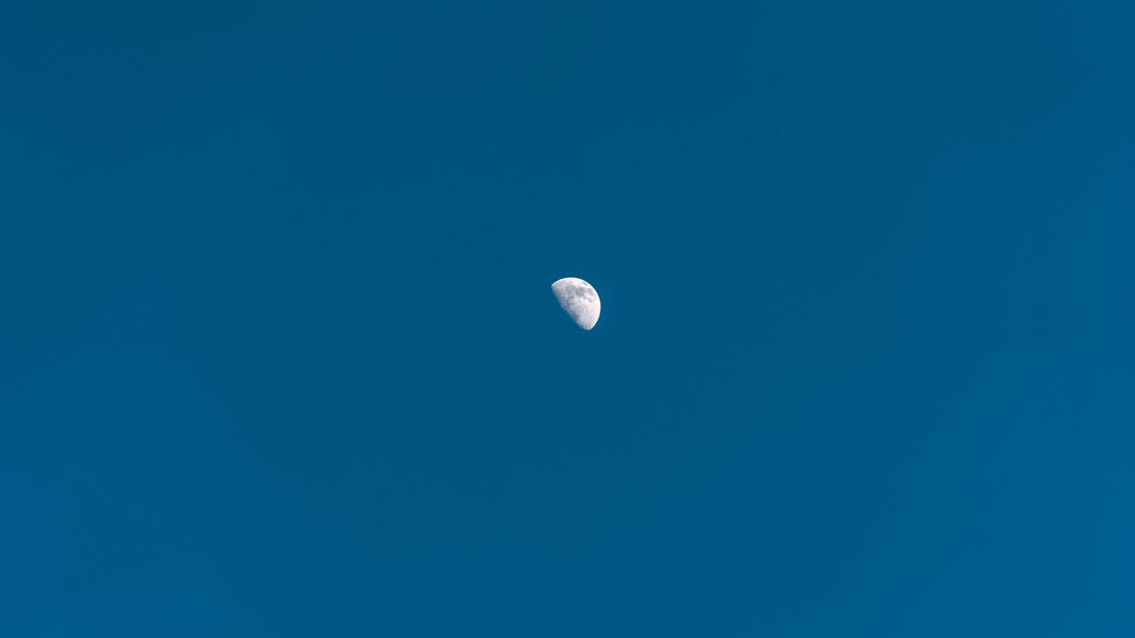Обои луна, небо, вечер, шар