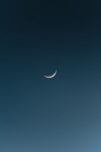 Превью обои луна, ночь, небо, минимализм