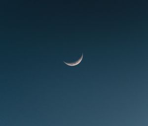 Превью обои луна, ночь, небо, минимализм
