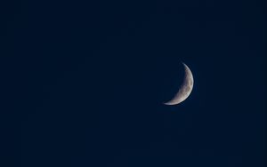Превью обои луна, ночь, небо, темный, минимализм