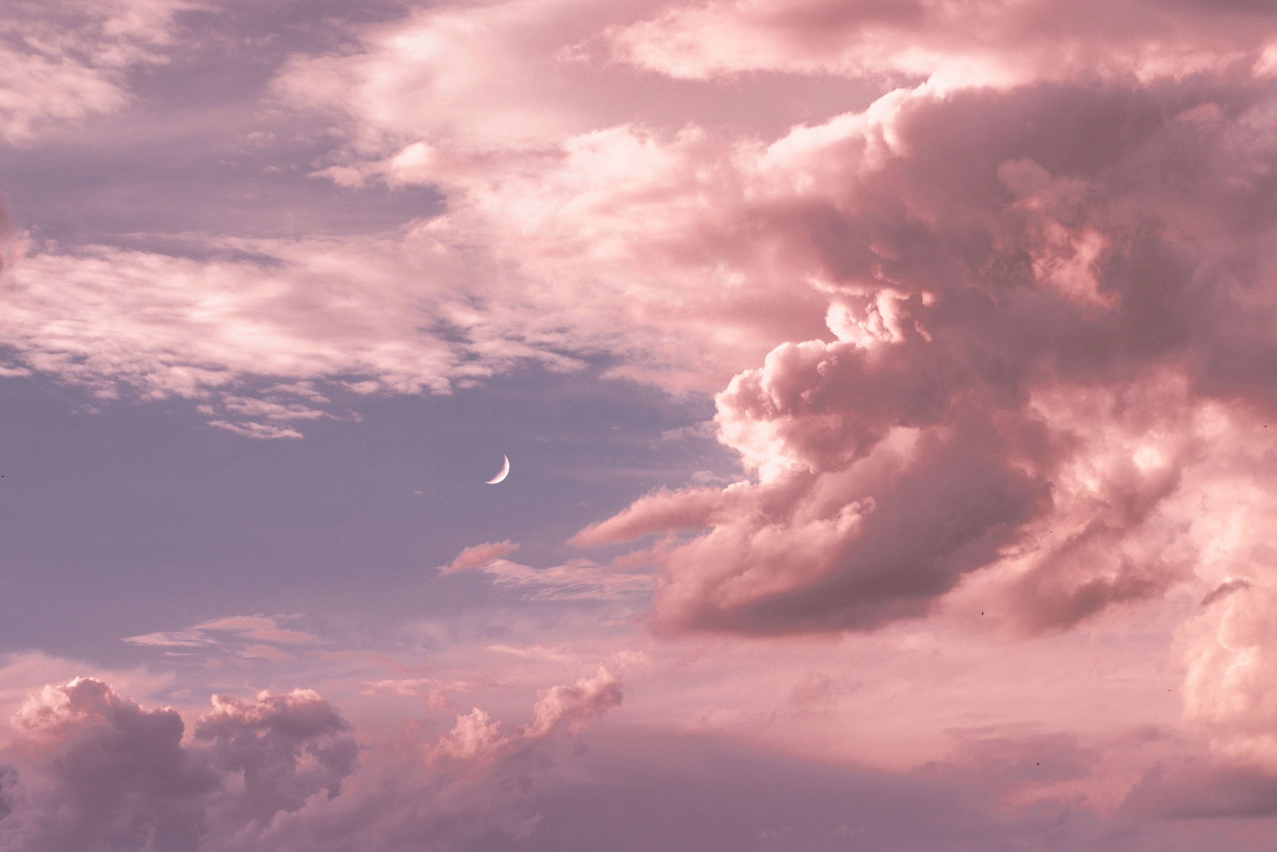 Розовые облака звёзды Луна
