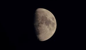 Превью обои луна, планета, ночь, темный