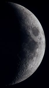 Превью обои луна, планета, звезда, темный, космос